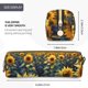 thumbnail image 3 of Disketp Starry Sky Moon Sunflower Estuche de Lápices de Cuero con Cierre, Estuche Compacto para Papelería, Bolígrafos y Accesorios Pequeños, 3 of 7