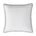thumbnail image 3 of My Texas House Weston Woven Cotton Slub Square Decorative Pillow Cover, 20" x 20", Gray, 3 of 6
