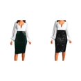 thumbnail image 1 of (Lot de 2) Rinsvye Jupe à Sequins Couleur Unie Taille Haute Slim Mignonne Jupe Décontractée Mi-Longue Grande Taille, 1 of 6