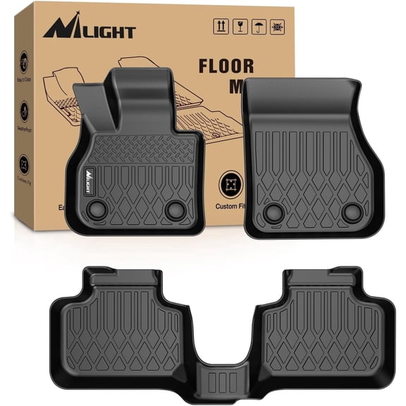 Nilight TPE Floor Mats for Mini Countryman F60 (Not for Manual Transmission) 2017 2018 2019 2020 2021 2022 2023 2024 All Weather Custom Fit Heavy Duty Floor Liners