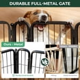 thumbnail image 4 of Dog Gate Extra Wide Designed for Indoor Use, Adjustable Width Up to 183-inch Wide (24" H 8 Wire Panels for Puppies and Small Dogs), Black, 4 of 6