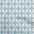 thumbnail image 1 of oneOone Velvet Light Blue Fabric Argyle Sewing Craft Projects Fabric Prints By Yard 58 Inch Wide, 1 of 4