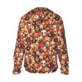 thumbnail image 3 of Uemuo cute record music Skull Pattern Women's Full Zip UPF 50+ Sun Protection Hoodie Jacket Long Sleeve Sun Shirt Hiking Outdoor Performance with Pockets-Medium, 3 of 9