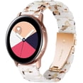 thumbnail image 2 of Bracelet en Résine Compatible avec Samsung Galaxy Watch Active 2 (44mm/40mm)/Active, Galaxy Watch 42mm R810, Gear Sport, Gear S2 Classic, Ticwatch E, Bracelet de Mode pour Femmes et Hommes (Nougat Blanc), 2 of 7