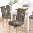 thumbnail image 5 of KXMDXA Leopard Print Skin Print Stretch Chair Cover Protector Seat Slipcover for Dining Room Hotel Wedding Party Set of 4, 5 of 6