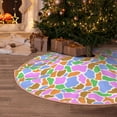 thumbnail image 6 of Daiia Colorful Cow Skin Drawing Merry Christmas Tree Skirt , Xmas Large Lace-up Tree Skirt, Santa Snowflakes Rustic Home Decorations New Year Party Farmhouse Decor-30", 6 of 7
