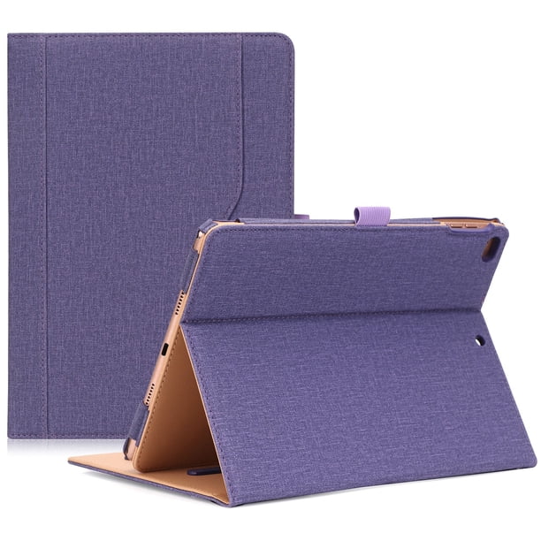 Funda de piel tipo libro ProCase para iPad de 9,7 pulgadas, varios ángulos, color morado