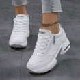 thumbnail image 3 of Women's Platform Sneakers Wedges  Lace Up Shoes Increase Fashion Sneakers for Womens Girls, 3 of 6