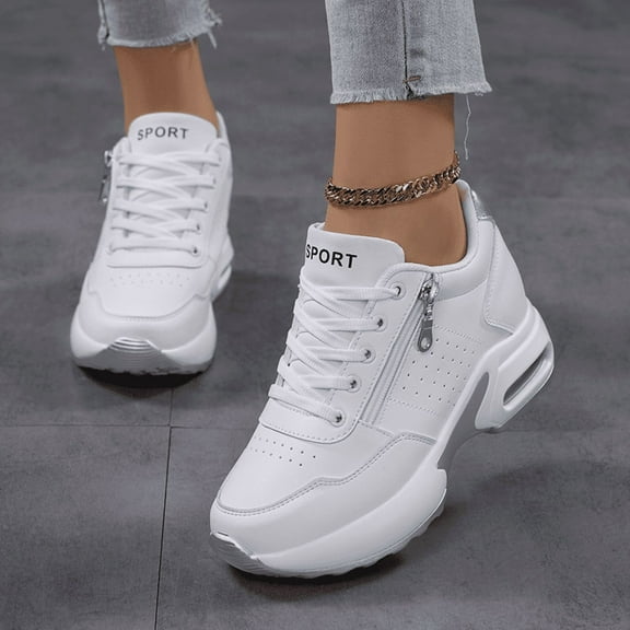 Women's Platform Sneakers Wedges  Lace Up Shoes Increase Fashion Sneakers for Womens Girls