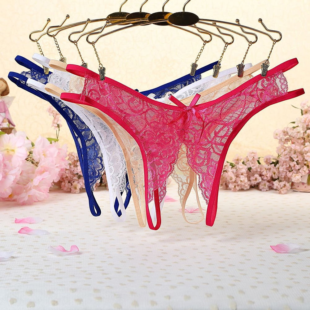 Women's Pure Color Sexy Lace Open Crotch Panties For Convenient Wear Goofy  Goober Underwear : : Clothing, Shoes & Accessories