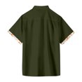 thumbnail image 4 of Hogleaql Mens Lightweight Slim Fit Short Sleeve Button Down Shirt Summer Shirt Plus Size Solid Loose Fit for Men Regular Fit Vintage Shirts Army Green S, 4 of 5