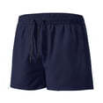 thumbnail image 2 of Men's 5 Inch Inseam Running Shorts Quick Drying Lightweight Breathable Athletic Workout Gym Shorts with Pockets Navy, Size M, 2 of 8
