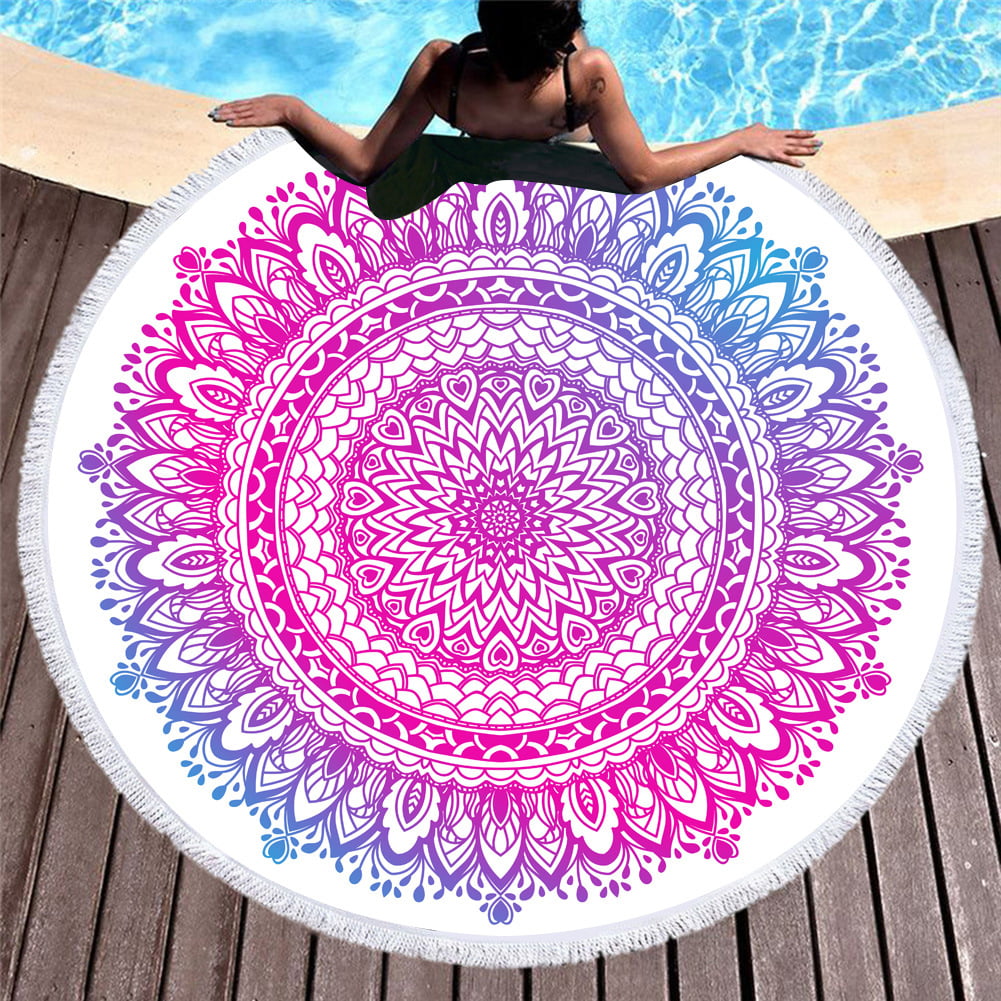 Watermelon Details about   Large Round Tassel Beach Towel Tapestries Outdoor Blanket Picnic Mat 