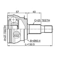 thumbnail image 2 of Outer Cv Joint 27X60.4X25 Febest 1610-W245 Oem A1693608072, 2 of 2