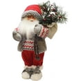 thumbnail image 2 of Northlight 12.5" Santa in Winter Vest with Sack of Pine Christmas Figure Decoration, 2 of 2