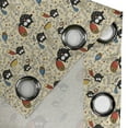 thumbnail image 4 of Ambesonne Cartoon Grommet Curtain, Hungry Owls Eating, 50" x 72", Black Multicolor, 4 of 6