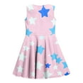 thumbnail image 5 of Teens Summer Dress Kids Girl Star Printed Sleeveless Sundress Dresses for School Party Vacation Outfit 3-14Y, 5 of 6