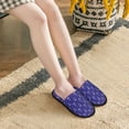 thumbnail image 5 of Slippers for Women, white anchor vintage navyblue Womens Slippers Fuzzy Winter House Shoes, Soft Anti-Skid Slippers Indoor and Outdoor, 5 of 7