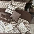 thumbnail image 6 of Nanshing Donovan 10PC Geometric Luxury Comforter Set, Brown, Queen, 6 of 6