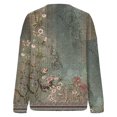 thumbnail image 4 of Gibobby Sudadera sin capucha y ocio Sudadera de manga larga con estampado de mujer Cómodo cuello redondo Loose Fit Pollover Fall Tops (Verde, XL), 4 of 4
