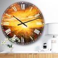 thumbnail image 2 of DesignArt Bright New Day over Poppy Fields Large Wall Clock, 2 of 2