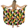 thumbnail image 5 of LA LEELA Women's Summer Beachwear Sarong Pareo Wrap Skirt Swim Cover up Bikini Beach Wraps Coverups for Women One Size Pineapple Floral, Multicolor, 5 of 5