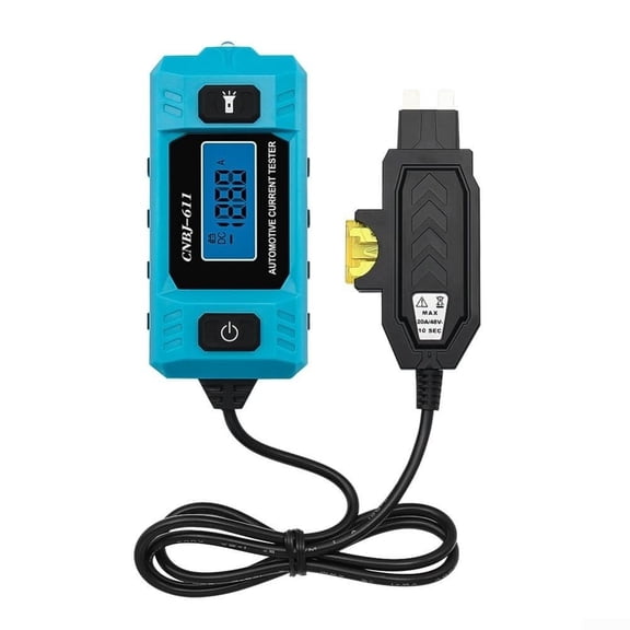 CNBJ-611 Car Circuit Tester Fuse Tester and Headlight Automotive Current Tester Blade Fuse for Car, with LCD Screen Blue Backlight and Truck Voltage Diagnostics CNBJ-611