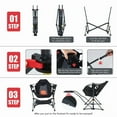 thumbnail image 3 of Heated Hammock Swing Chair with Footrest, High Back, Cup Holder, Side Pocket & Power Bank, Portable Outdoor Relaxation Seat (1 Pack), 3 of 7