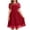Wine, variant on Girls Summer Dress Mesh Puff Short Sleeve Crew Neck Dot Print Sundress Casual A Line Tulle Midi Dresses (15-16 Years, Wine)