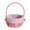 Pink, variant on simhoa Wicker Woven Basket Flower Arrangement Basket Multipurpose Handwoven with Handle Yellow