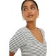 thumbnail image 3 of Dorothy Perkins - Camiseta de Rayas para Mujer (Negro, Blanco), 3 of 3