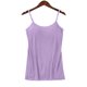 thumbnail image 2 of Playeras,Blusas y Tops,Ropa para Mujer Cropped Tank Top Camisola de algodón para mujer Camisola ajustable con sujetador de Camiseta interior elástica (Purple, XL), 2 of 3