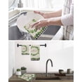 thumbnail image 5 of Spring Eucalyptus Leaves Kitchen Dish Towels for Drying Dishes Set of 4, Farmhouse Botanical Burlap Paid Waffle Weave Microfiber Hand Tea Bathroom Towels Quick Dry & Absorbent Towel 15.7x23.6, 5 of 7