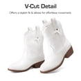 thumbnail image 3 of DREAM PAIRS Girls Cowboy Boots Low Heel Western Embroidered Mid Calf Cowgirl Boots for Toddler Little Kid Big Kid, 3 of 6