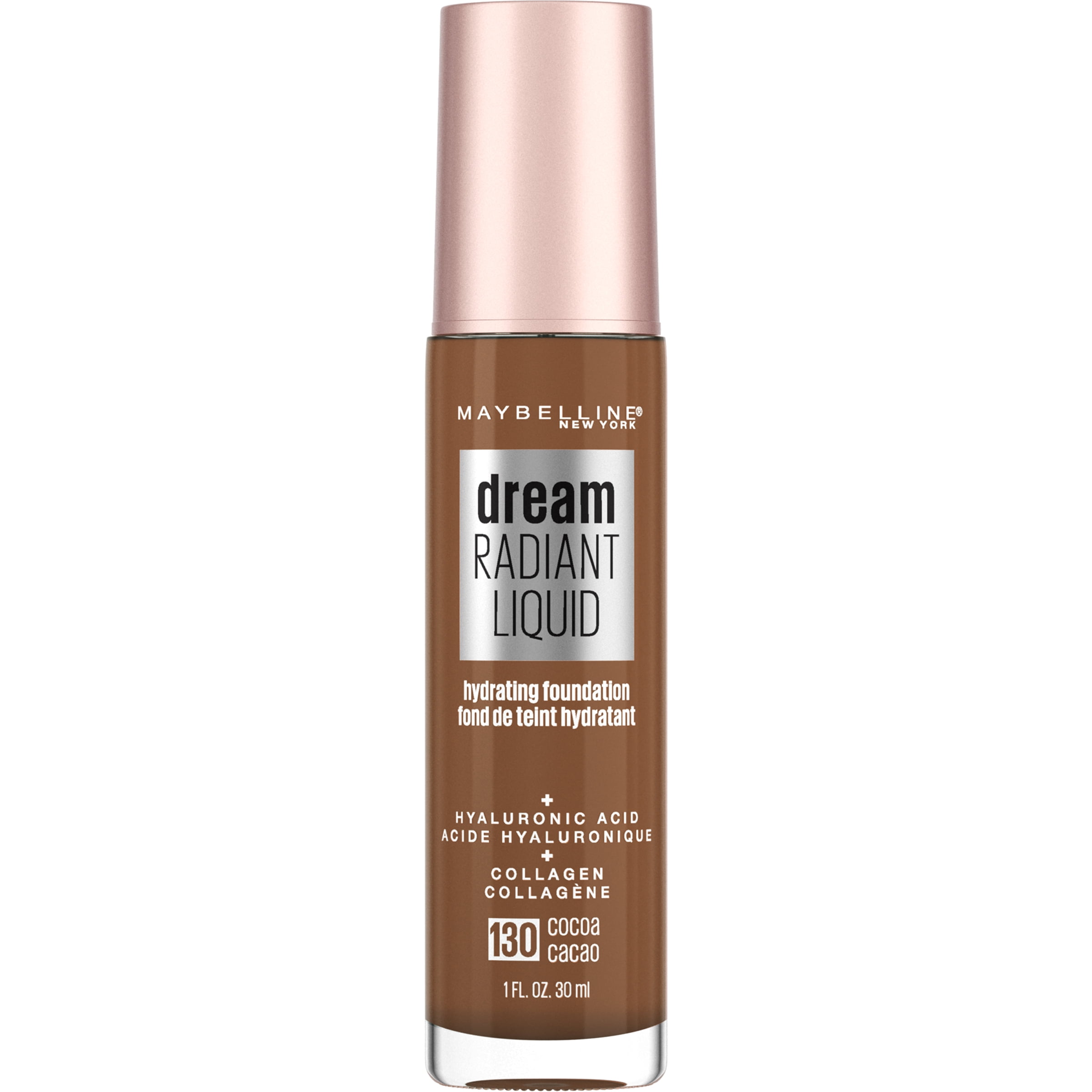 Maybelline Dream Radiant Liquid Foundation Makeup, 130 Cocoa, 1 fl oz