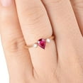 thumbnail image 3 of AAA Pink Tourmaline Gemstone Ring, Natural Pink Tourmaline Ring, CZ Ring, October Birthstone, Womens Ring, Gold Micron Ring, 925 Sterling Silver, Dainty Ring, Minimal Stackable Ring, Birthday Gift, 3 of 5
