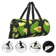 thumbnail image 5 of Haiem Fresh Avocado Pattern Gym Bag for Women Men, Waterproof Travel Duffel Bags, Personal Item Travel Bag Weekender Bag with Shoes Compartment & Wet Pocket, 5 of 8