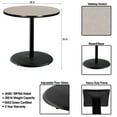 thumbnail image 3 of Hampden Furnishings Bennet Collection Steel Frame 36" Round Top, Round Base, 42" Height, Cafe Table, Black Frame/Grey Nebula Top, 3 of 5