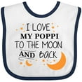 thumbnail image 3 of Inktastic I Love My Poppi to the Moon and Back Boys or Girls Baby Bib, 3 of 4