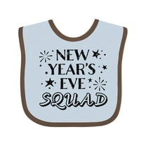 Inktastic New Year's Eve Squad with Stars in Black Boys or Girls Baby Bib