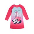 thumbnail image 2 of Wonder Nation Girls Super Soft Fleece Long Sleeve Nightgown, 2-Pack, Sizes 4-18 & Plus, 2 of 3