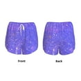 thumbnail image 3 of Daiia Purple Glitter Pattern Women's 2 in 1 Running Shorts - Lightweight Athletic Workout Gym Yoga Shorts Liner with Phone Pockets-Small, 3 of 7