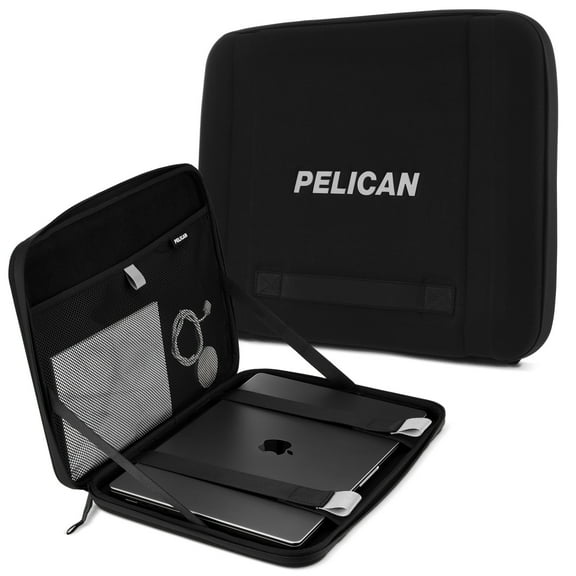 Pelican Adventurer - Laptop Case / Sleeve 14.2” [Elastic Handle] [Zip Lock] Water Resistant Padded Laptop Cover - Black