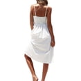 thumbnail image 4 of Womens Summer Holiday Beach Bardot Button Through Ladies Sling Long Smock Sun Dress, 4 of 4