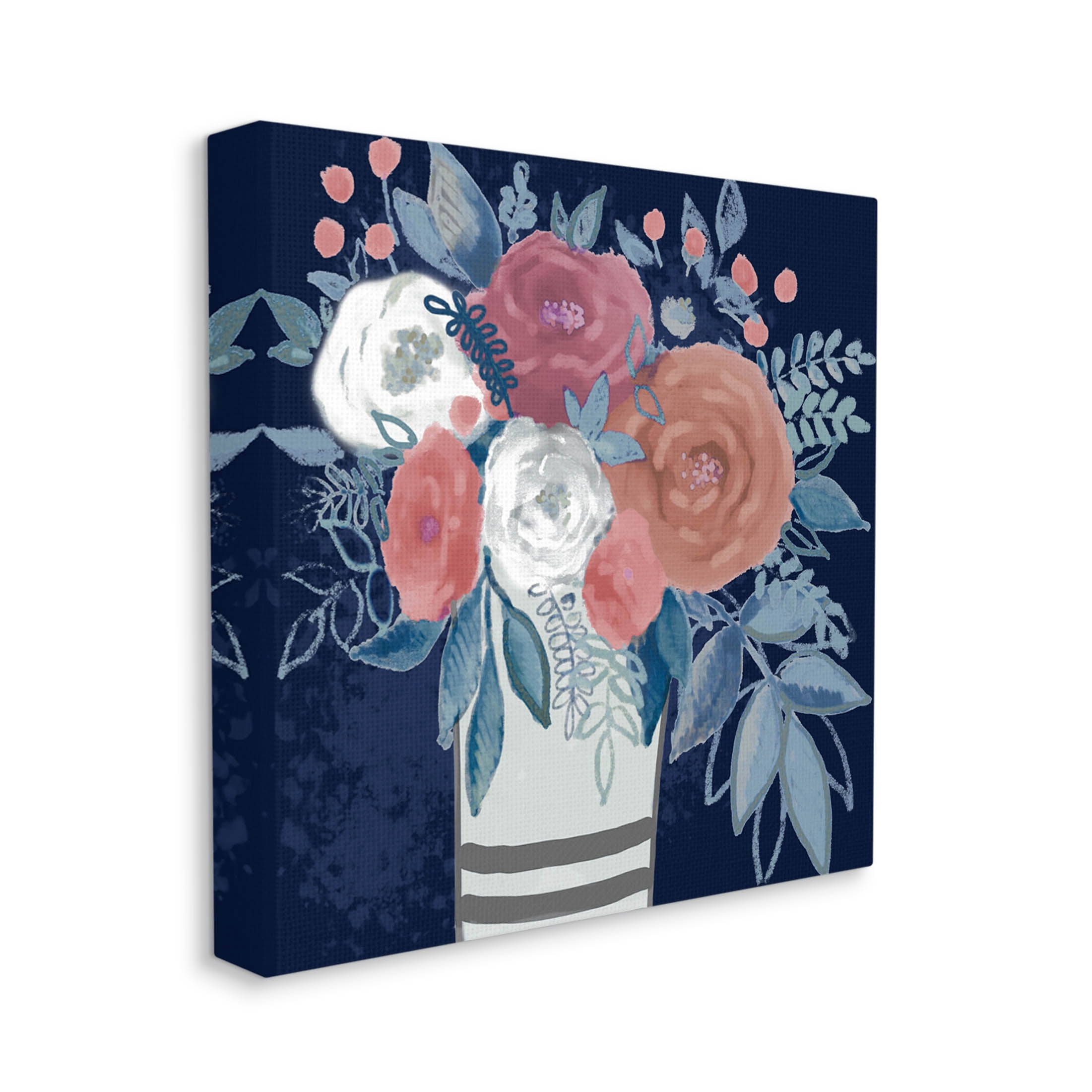 Stupell Industries Contemporary Flower Blossoms Vase Graphic Art Gallery Wrapped Canvas Print Wall Art, Design by Boho Studio