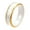 White, variant on Men's Women's Stainless Steel Glisten Rhombic Cut Ceramic Couple Wedding Ring 6MM Gold Plated Round Edge Wrap Black Size 8