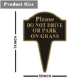 thumbnail image 2 of Do Not Drive Or Park On Grass Sign Yuntarda 2-Pack 10 X14 Stay Off Grass Sign With Integrated Stake Rust-Free Aluminum Yard Sign Easy Install For Outdoor Use, 2 of 5