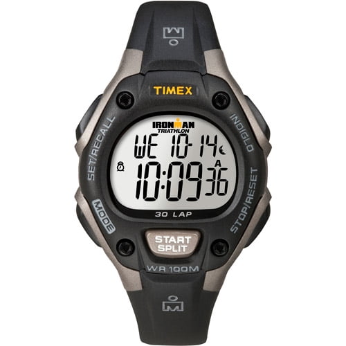 Timex Unisex Ironman Classic 30 Mid-Size Watch, Black Resin Strap by Timex