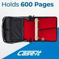 thumbnail image 5 of Case-it The Mighty Zip Tab Zipper Binder - 3 inch O-Rings - 5 Color Tab Expanding File Folder - Multiple Pockets - 600 Sheet Capacity - Comes with Shoulder Strap - Fire Engine Red D-146 (6 pack), 5 of 8