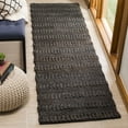 thumbnail image 4 of SAFAVIEH Natural Fiber Henrika Braided Area Rug, Charcoal, 6' x 6' Square, 4 of 9